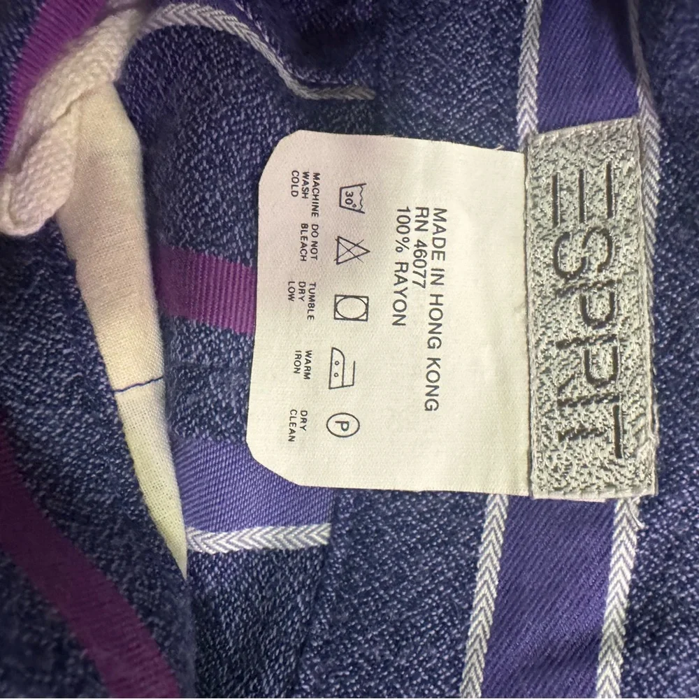 Vintage Esprie Striped Purple and Blue Women's Skirt - Picture 6 of 6